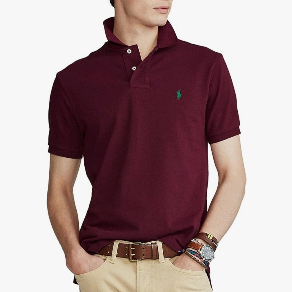 Men’s Polo Ralph Lauren Shirt Red Size Small Custom Slim Fit